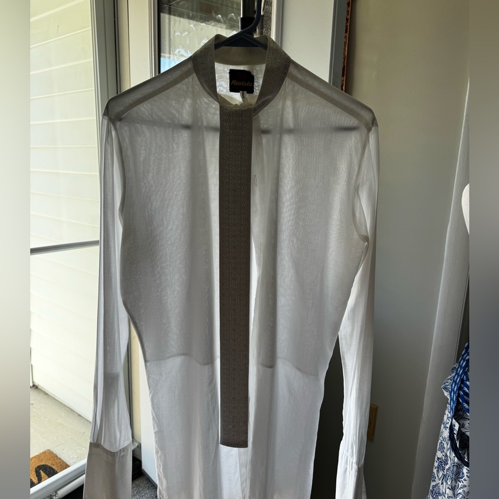 Resisto white shirt with attached tie
